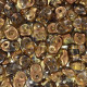 SuperDuo Beads 2.5x5mm Luster Bronze 1/2 - Topaz